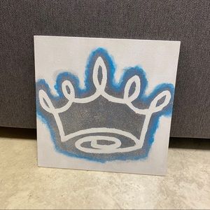 ZTA glitter crown 8x8 flat canvas